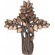 Croix Murale Bronze - 10 X 12 Cm - Arbre De Vie