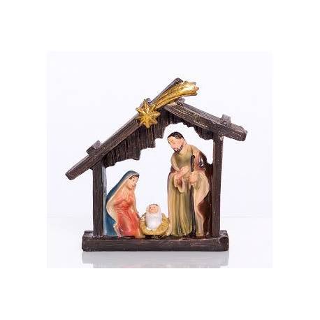 Nativité colorée (8x7x2 cm)