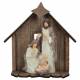 Nativité dans cabane (20 cm)