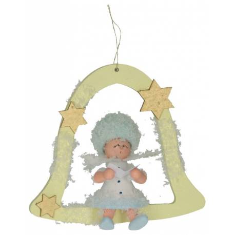 Sneeuwvlokje-Hout 7 Cm Zanger 