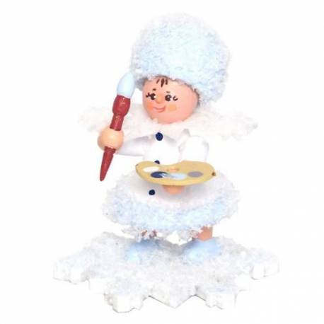 Flocon De Neige-Bois 5.7 Cm Artiste