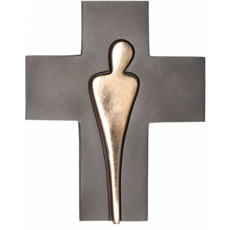 Kruisbeeld 19.5 X 16 Cm Brons 