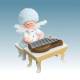 Flocon De Neige-Bois 5.7 Cmavec Cithare