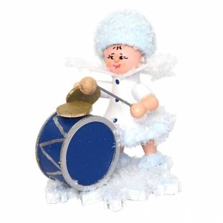 Sneeuwvlokje-Hout 5.7 Cm Met Slagwerk 