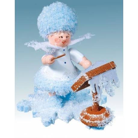Sneeuwvlokje-Hout 5.7 Cm Dirigent 
