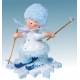 Flocon De Neige-Bois 5.7 Cm Avec Ski
