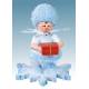 Flocon De Neige-Bois 5.7 Cm Avec Cadeau