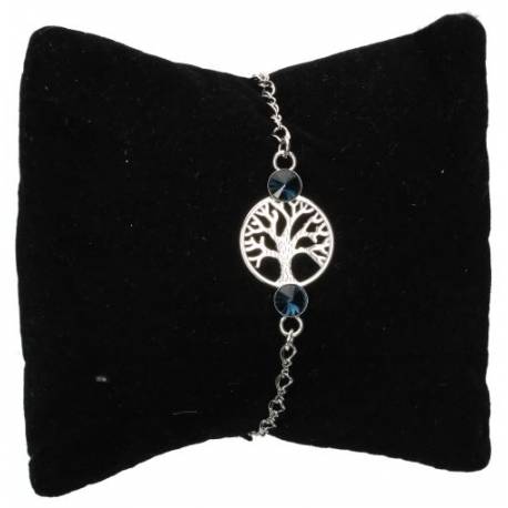 Bracelet arbre de vie bleu 