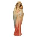 Statue Vierge Marie avec enfant en bois- 30 cm - couleur