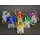 Ange 4 cm Verre Couleurs / Brillants 6 / Set
