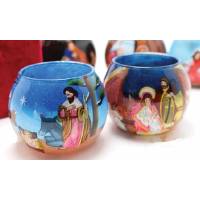 Kaarsenhouder Kersttafereel 8 Cm 