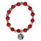 Bracelet s/élastique - Ste Rita - rouge