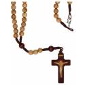 Chapelet s/corde Bois d'olivier + Mousqueton