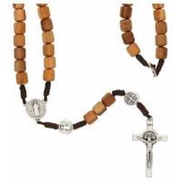 Rozenkrans op koord Olijvenhout + Paters H. Benedictus + Sluiting 