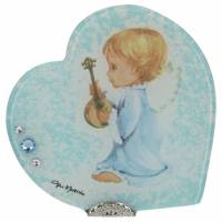 Coeur Bleu En Verre