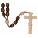 Rozenkrans op koord - Hout / Bruin/Beige - L 35 cm 