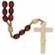 Rozenkrans Hout/Op Koord Rood/Houtkleur 