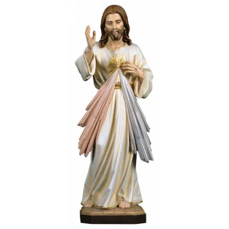 Houtsnijwerk beeld Barmhartige Christus 23 cm gekleurd 