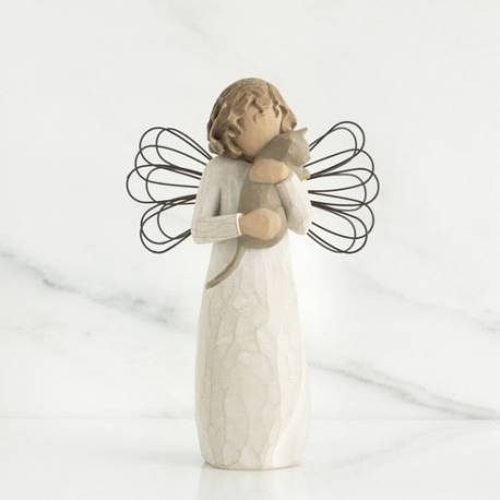 Willow Tree beeldjes : Engel Met Poesje 14 Cm - With affection 