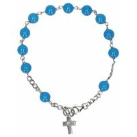 Armband-Tientje Zilver+Rhodium Agaat 6 Mm 