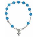 Armband-Tientje Zilver+Rhodium Agaat 6 Mm 