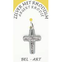 Croix Argent Rhodié - 26 X 17 mm