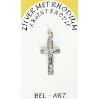 Croix Argent Rhodié - 22 X 11 mm