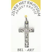 Croix Argent Rhodié - 30 X 17 mm