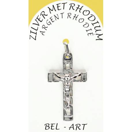 Kruisje Zilver + Rhodium - 30 X 17 Mm 