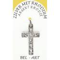 Kruisje Zilver + Rhodium - 30 X 17 Mm 