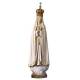 Statue en bois sculpté Notre Dame de Fatima avec couronne 21 cm couleur