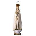 Statue en bois sculpté Notre Dame de Fatima avec couronne 21 cm couleur