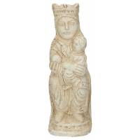 Vierge Romane Resine Imitation Pierre 16 Cm