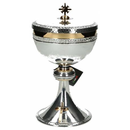 Ciborie H 18 Cm Diam 12 Cm Verzilverd 