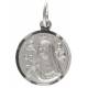 Medaille H Rita / Grond Rocaporena - 16 mm - Metaal + Rhodium 