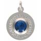 Medaille H Rita / Grond Rocaporena - 16 mm - Metaal + Rhodium 