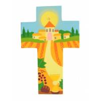 Croix murale pain et vin 14 cm