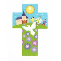 Croix murale prêtre et Esprit Saint 15 cm