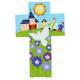 Croix murale prêtre et Esprit Saint 15 cm