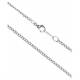 Ketting 45 cm + Karabijnhaak - Met. Verzilverd 
