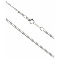 Ketting 45 cm + Karabijnhaak - Met. Verzilverd 