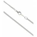 Ketting 45 cm + Karabijnhaak - Met. Verzilverd 