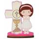 Statuette 7 X H9.5 cm - Communion / Fille