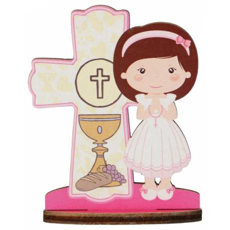 Statuette 7 X H9.5 cm - Communion / Fille