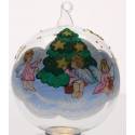Kerstbal Doorzichtig Met Engelen Diam 11 Cm 