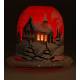 Kerstcandelaar rood + theelichtje 12 Cm 