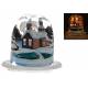 Photophore Cloche Transparent + 1 Chf Plats 12 Cm