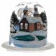 Photophore Cloche Transparent + 1 Chf Plats 12 Cm