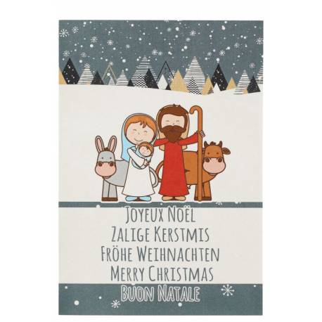 Carte Double Noël 5 L + Enveloppe