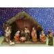 Kerstset : stal (32X17.5X25 cm) 11 figuren 12 cm 